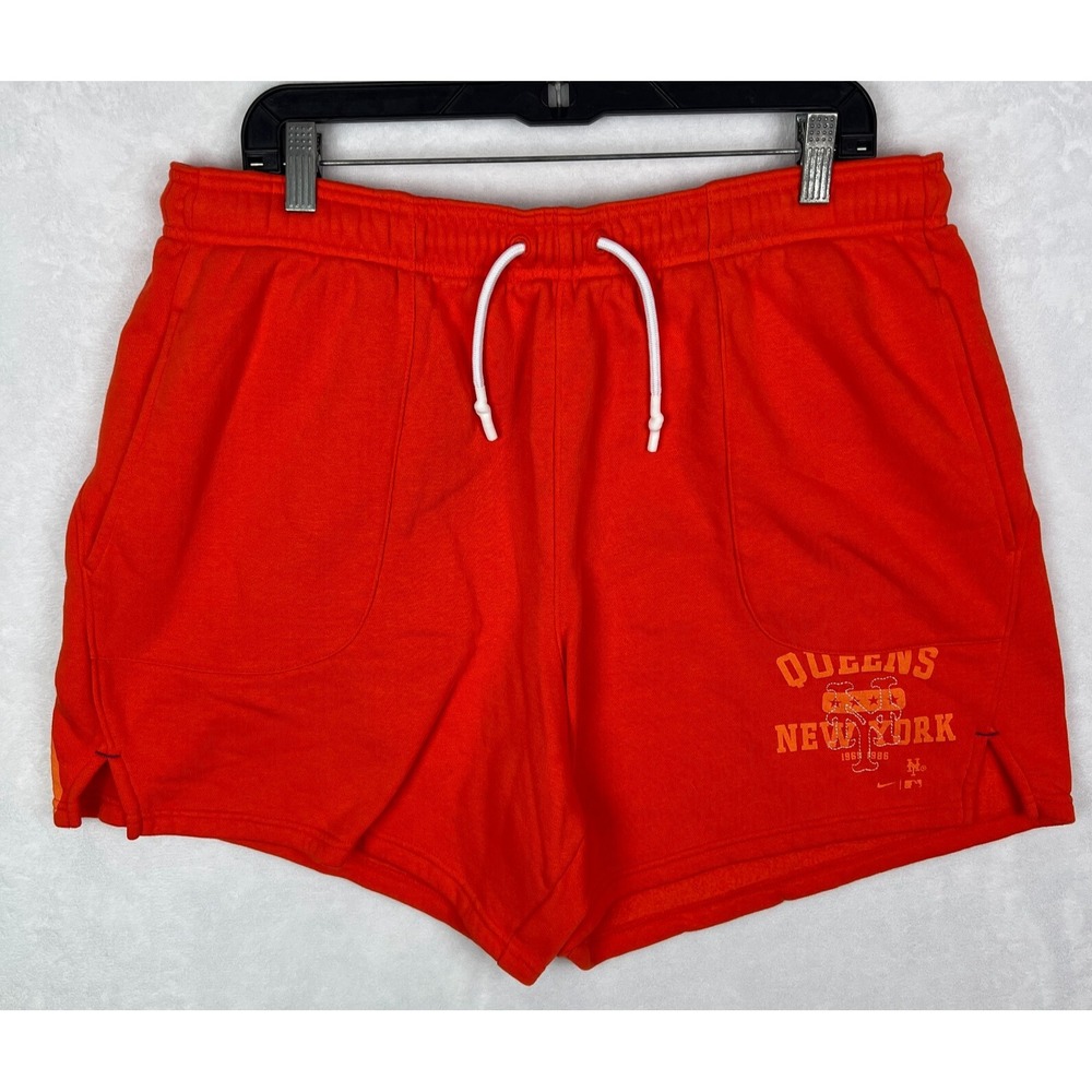 Nike‎ New York Mets Shorts Mens XL Orange Drawstring Pockets MLB Baseball